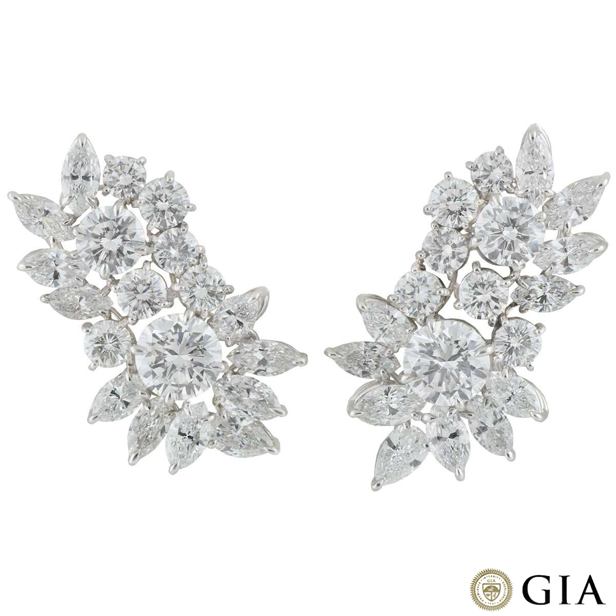 Diamond Cluster Earrings 20.30ct | Rich Diamonds